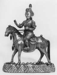 Vaishravana (Buddhist Protector): Riding a Lion (Retinue Figure)