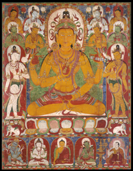 Prajnaparamita (Buddhist Deity): Yellow (4 hands)