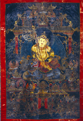 Vaishravana (Buddhist Protector): Riding a Lion