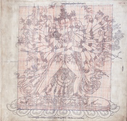 Kalachakra (Buddhist Deity): (4 faces, 24 hands)