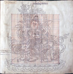 Vaishravana (Buddhist Protector): Riding a Lion