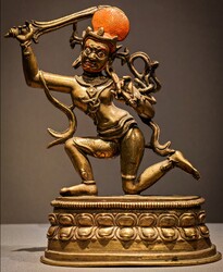 Achala (Buddhist Deity): Blue, Kneeling