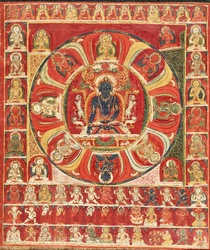 Akshobhya Buddha: Vajra (8 Deity Mandala)
