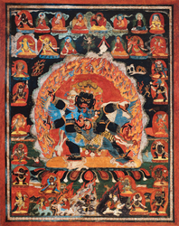 Mahottara Heruka (Buddhist Deity): (3 Faces)
