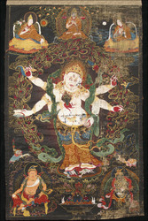 Mahakala (Buddhist Protector): Shadbhuja, Sita (White, Shangpa)