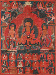 Shakyamuni Buddha: with Sixteen Elders (Arhats)